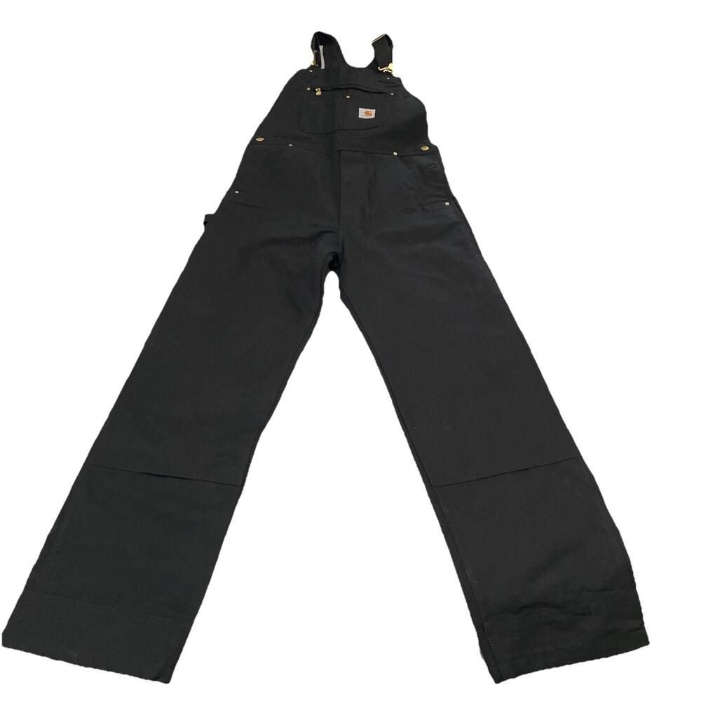 Carhartt Black Work Overalls Bib Pants